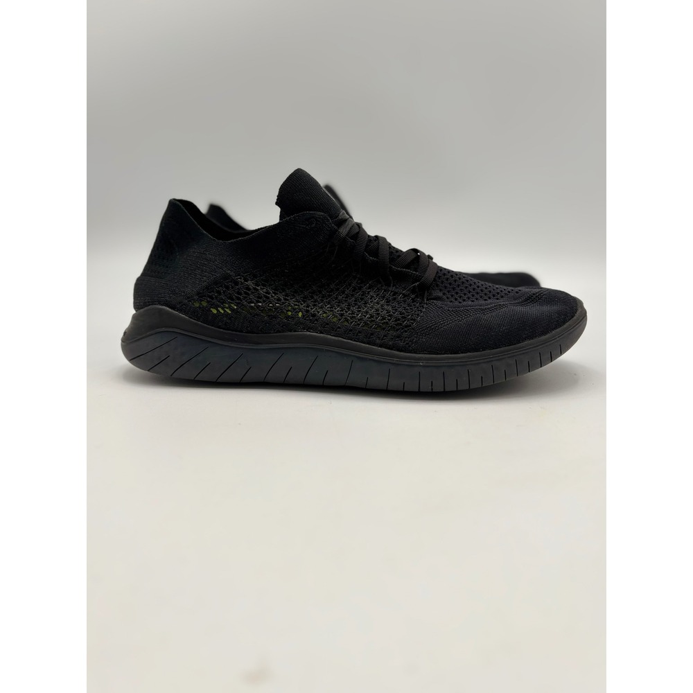 Nike Free RN Flyknit 2018 Mens 11.5 Black Running Shoes 942838-002 - Picture 2 of 8